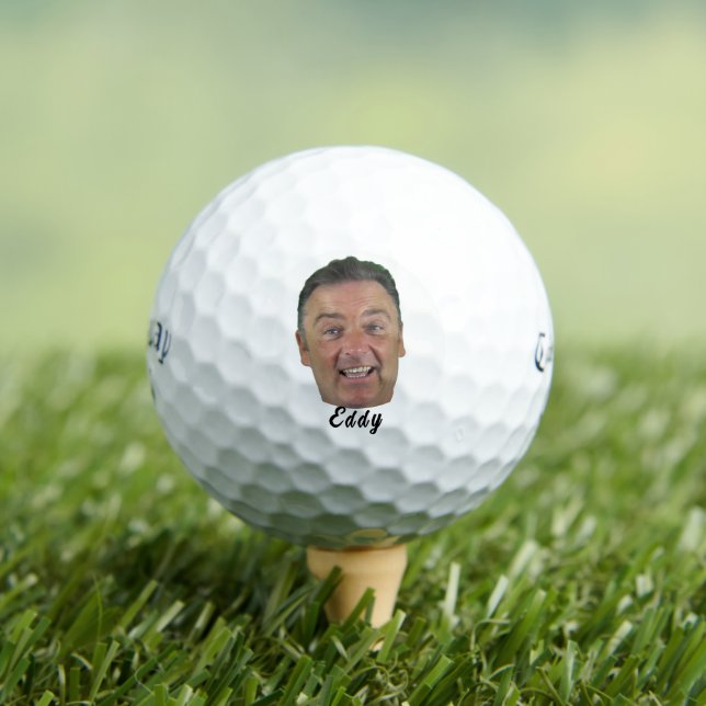 Custom Face Golf Balls - Personalised Photo Gift! (Insitu Tee)