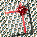 Custom Face Head  Wedding Bridal Shower Party Face Wrapping Paper<br><div class="desc">Custom Face Head Wedding Bridal Shower Party Props Graduation, Replace the face with your favourite photo (make sure to crop as much to the face as possible and use an app to remove the background) and personalise this funny Christmas Holiday Wrapping Paper with your kid, husband, or boyfriend on it!...</div>