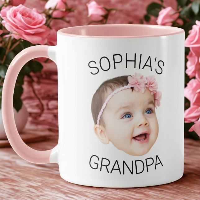 Custom Face Mug, Baby Photo Gift for Grandpa Mug (Creator Uploaded)