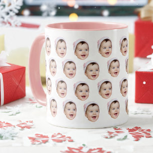 Custom Face Mug, Personalised Face Photo, Baby Mug