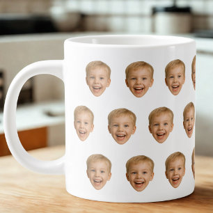Custom Face Mug, Personalized Face Photo, Family Large Coffee Mug