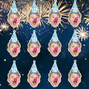 Custom Face Party Hat   Personalised Birthday Age 