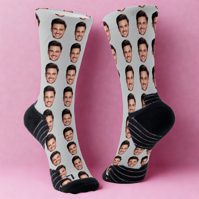 Custom Face Pattern Socks, Add Any Photo Face Socks (Creator Uploaded)