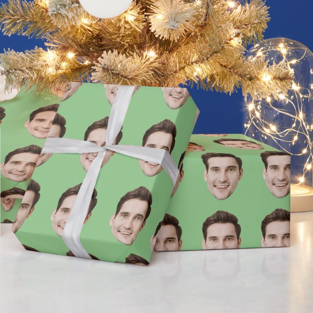 Custom Face Personalised Birthday Wedding Party Wrapping Paper (Holidays)