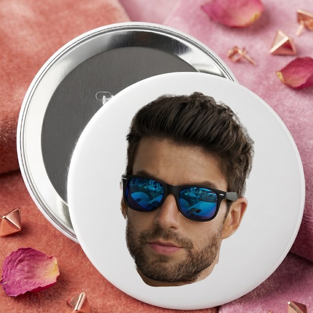 Custom Face Photo 10 Cm Round Badge (Creator Uploaded)