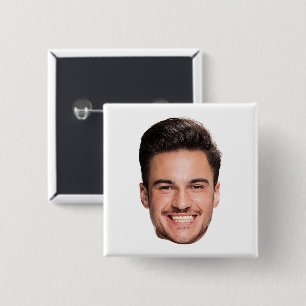 Custom Face Photo 15 Cm Square Badge