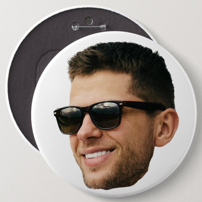 Custom Face Photo 6 Cm Round Badge (Front & Back)