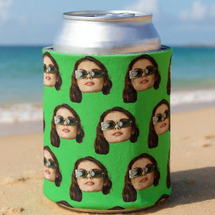Custom Face Photo Bachelor Party Birthday Favors   Can Cooler