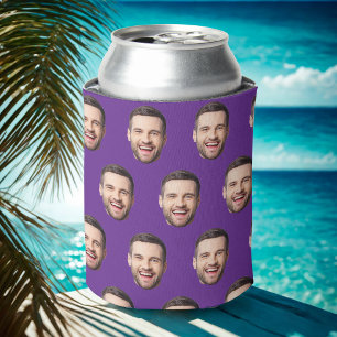 Custom Face Photo Birthday Favors Bachelor Party Can Cooler