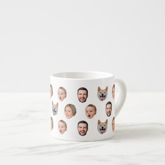 Custom Face Photo Family Mug, 4 Photos Mug (Front Right)