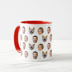 Custom Face Photo Family Mug, 4 Photos Mug