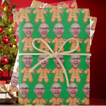 Custom Face Photo Gingerbread Funny Christmas Wrapping Paper Sheet<br><div class="desc">Custom Face Photo Gingerbread Men , Replace the face of this Gingerbread with your favourite photo (make sure to crop as much to the face as possible and use an app to remove the background) and personalise this funny Christmas Holiday Wrapping Paper with your kid, husband, or boyfriend on it!...</div>