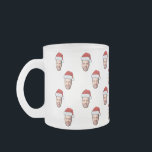Custom Face Photo Santa Hat Christmas Gift Frosted Glass Coffee Mug<br><div class="desc">Custom Face Photo Santa Hat Christmas Gift Mug</div>