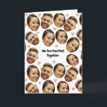 Custom Face Picture Heart Funny Couple Card<br><div class="desc">Personalised Custom Face Couple Card, Celebrate your unique love story with this Custom Face Picture Heart Funny Couple Pattern Folded Greeting Card! Perfect for anniversaries, Valentine’s Day, weddings, or just because, this personalised card features your faces in a charming heart-themed pattern that’s both playful and heartfelt. Add your own custom...</div>