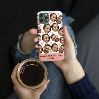 Custom Face Picture Heart Funny Couple Pattern Fun iPhone 11 Case