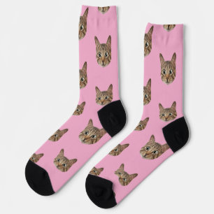 Custom Face Socks Personalised Cat Lovers Socks