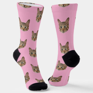 Custom Face Socks Personalised Cat Lovers Socks 