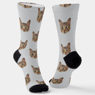 Custom Face Socks Personalised Cat Lovers Socks 