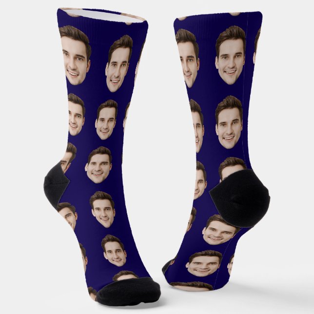 Custom Face Socks Personalised Photo Picture Socks (Angled)