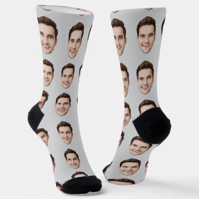 Custom Face Socks Personalised Photo Picture Socks (Angled)
