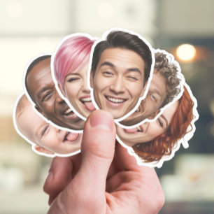 Custom Face Sticker – Personalized 6 Photo Cutouts