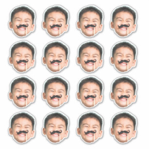 Custom Face Stickers Personalised 16 Photos Head