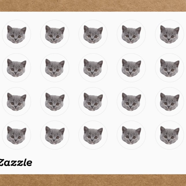 Custom Face Stickers Personalised Cat Face Photo (Creator Uploaded)