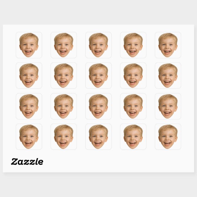 Custom Face Stickers Personalised Face Photo (Sheet)