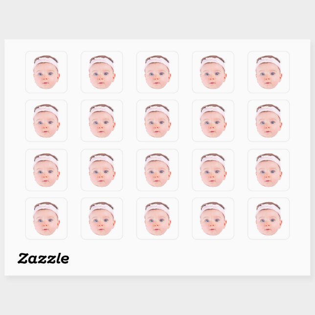 Custom Face Stickers Personalised Face Photo (Sheet)