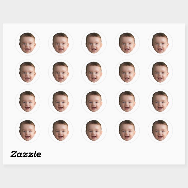 Custom Face Stickers Personalised Funny Face Photo (Sheet)