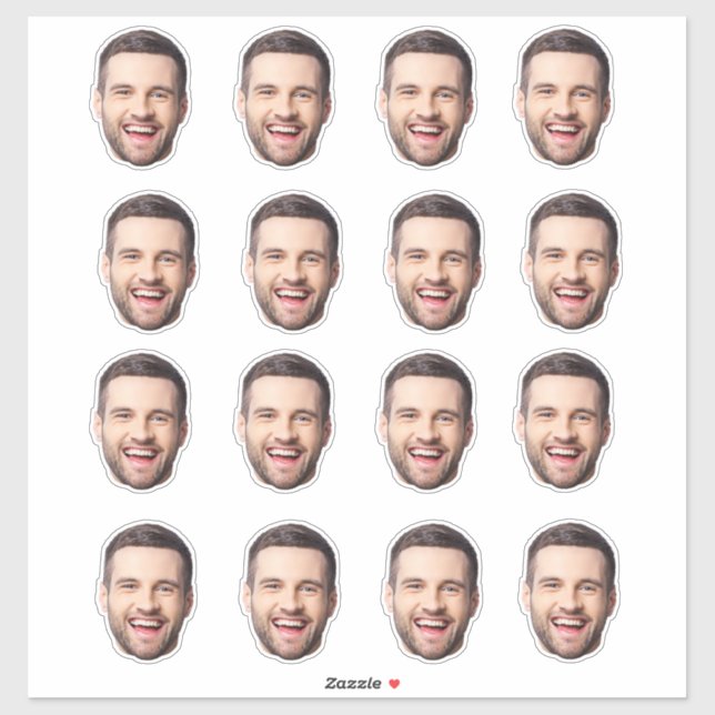 Custom Face Stickers Personalised Photo Face (Sheet)