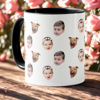 Custom Face, Unique Family Gift, 3 Photos Face
