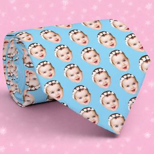 Custom Face, Unique Family Gift 3 Photos Face Tie