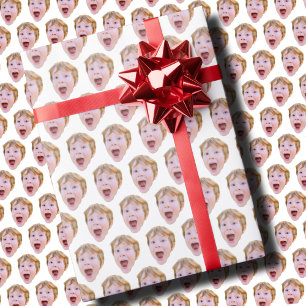 Custom Face Wrapping Paper   Custom Birthday Gifts