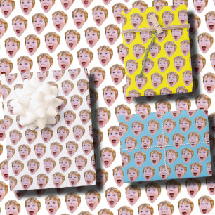 Custom Face Wrapping Paper   Custom Birthday Gifts