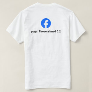 Custom Facebook Page Logo and Name Personalizable  T-Shirt