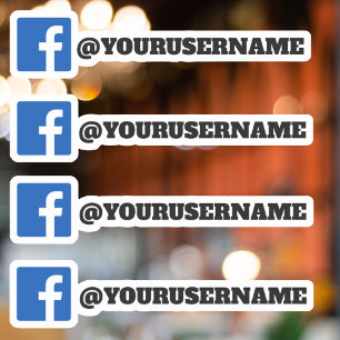 Custom Facebook Social Media Name Sticker