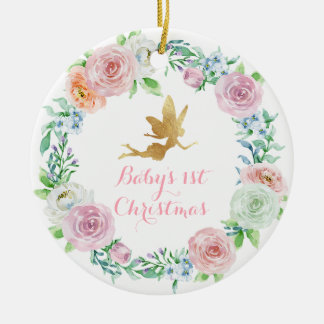Custom Fairy Baby's 1st Christmas Ornament Girl