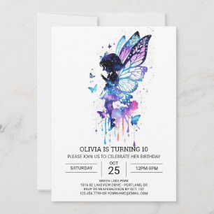 Custom Fairy Garden Birthday Party Invitation