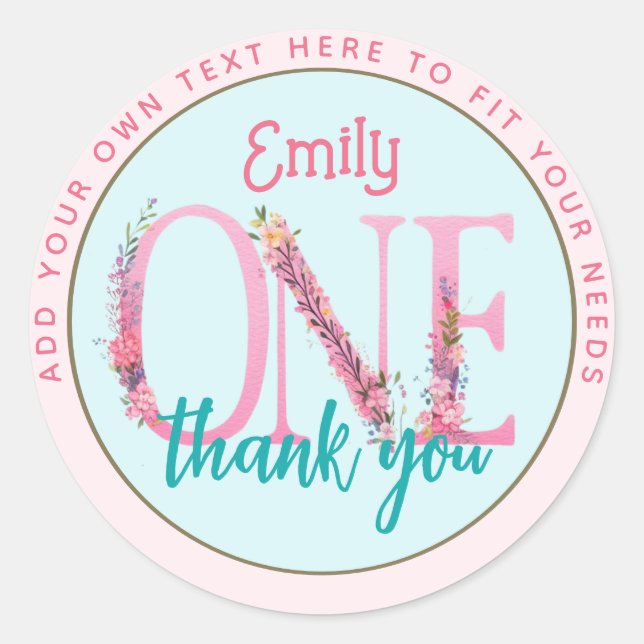 Custom Fairy Pink Princess Fairytale Fairycore Classic Round Sticker (Front)