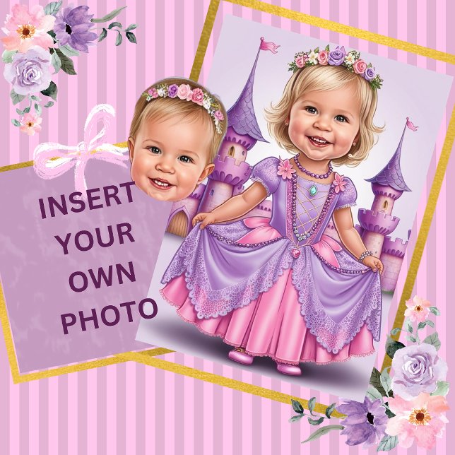 Custom Fairy Tale 6th Party Lilac and Pink Square Sticker (Creator Uploaded)