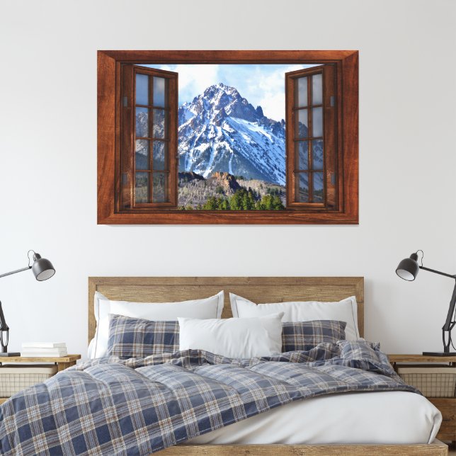 Custom Fake Faux Window  Canvas Print (Insitu(Bedroom))