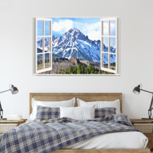 Custom Fake Faux Window  Canvas Print