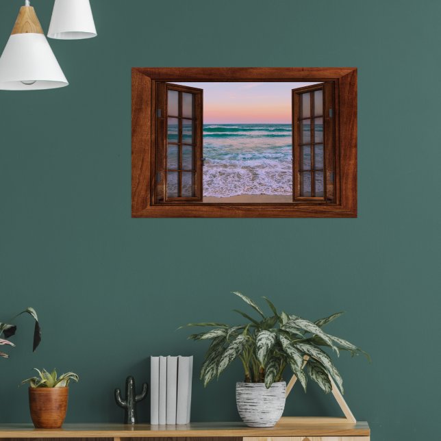 Custom Fake Faux Window  Poster (Living Room 1)