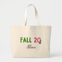 Custom Fall 20 AKA Sorority Canvas Tote
