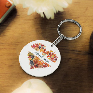 Custom Fall Leaves Acrylic Keychain
