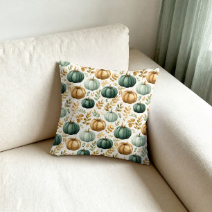 Custom Fall Pumpkin Photo Frame Cushion