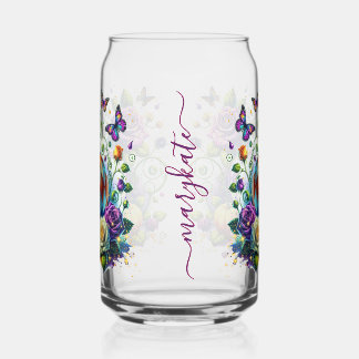 Custom Fall Thanksgiving Pumpkin, Gift for Her Can Glass