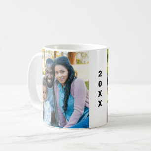 Custom Family 2 Photo 2 sides Mug with Year