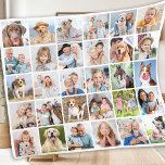 Custom Family 30 Photo Collage Cute Memories Fleece Blanket<br><div class="desc">Cosy Memories Photo Collage Blanket Wrap yourself in warmth and cherished memories with our Cosy Memories Photo Collage Blanket. This beautifully crafted blanket is designed to showcase 35 of your favourite photos, making it the perfect personalised keepsake for any occasion. Key Features Modern and Simple Design: Our blanket features a...</div>